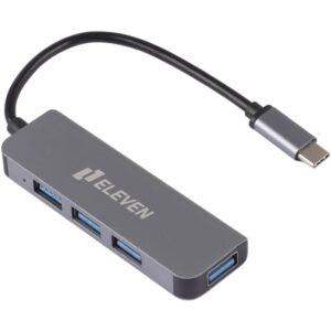 هاب TYPE C – USB 3.0 چهارپورت ELEVEN H801